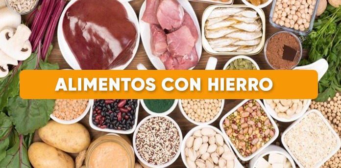 lista de alimentos ricos en hierro